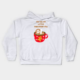 You’re My Little Marshmallow Christmas Mug Sloth Kids Hoodie